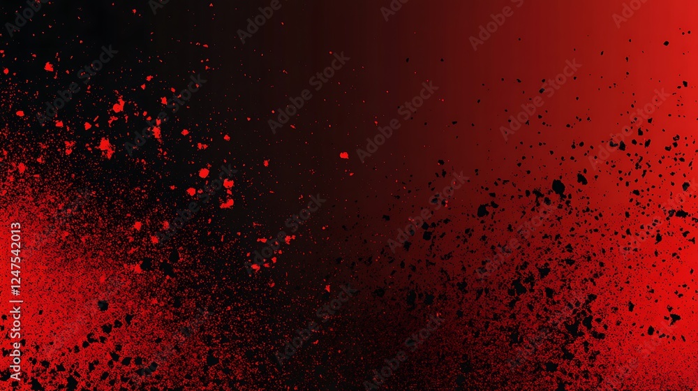 Red particle explosion, dark background, design Red particle explosion, dark background, design
