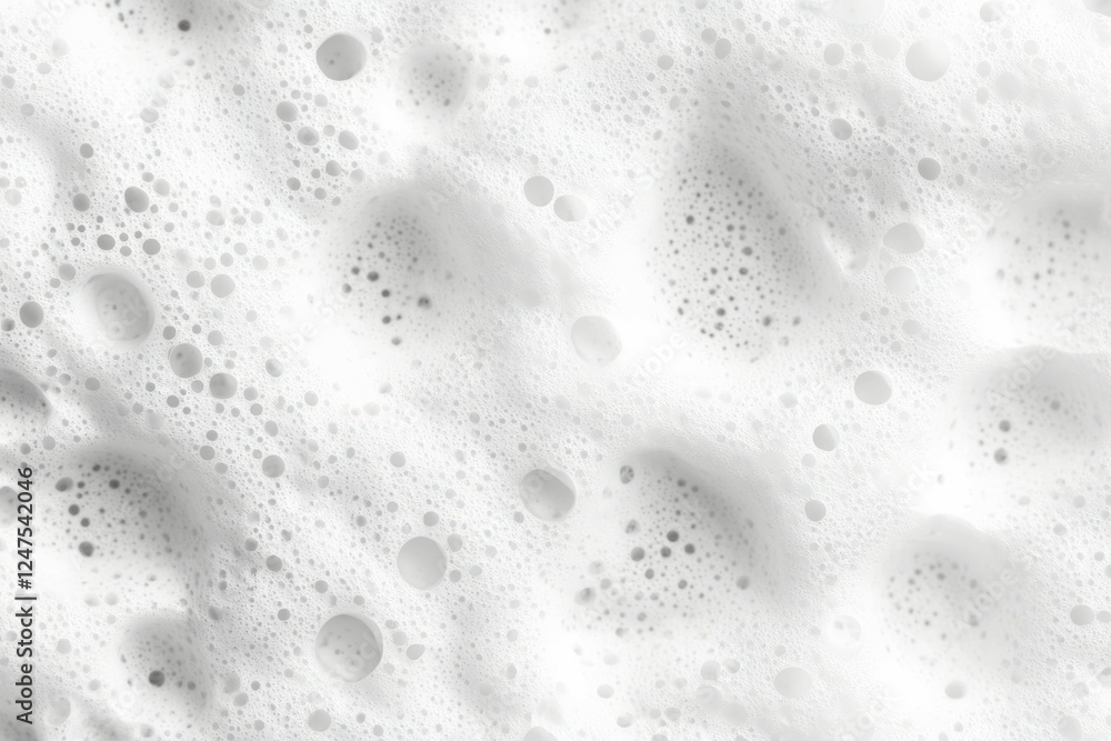 Close-up of creamy foam texture with bubbles. Artificial Intelligence Close-up of creamy foam texture with bubbles. Artificial Intelligence