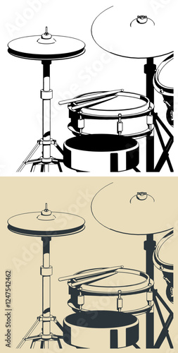 Drum kit close-up