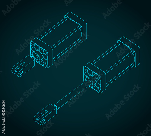Pneumatic cylinder blueprints