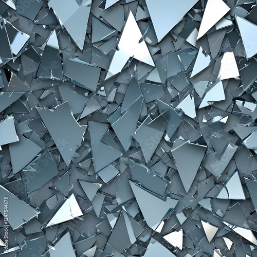 Digital Shards Broken glasslike shards with metal