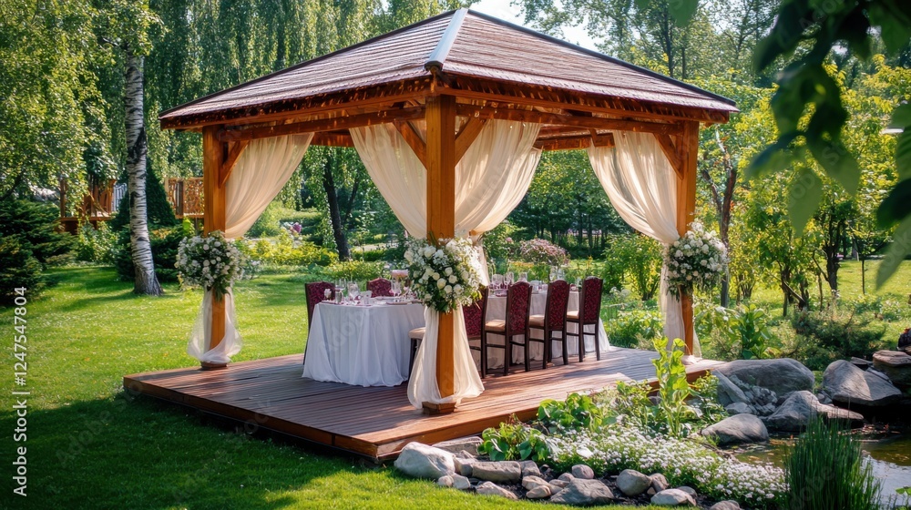 romantic garden gazebo wedding reception romantic garden gazebo wedding reception