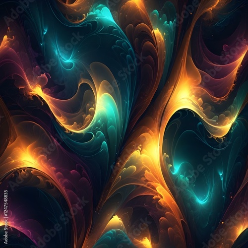 Abstract Luminous Layers Multilayered glowing