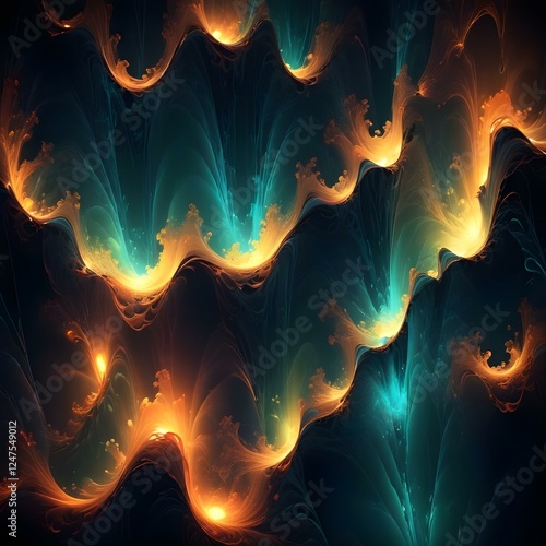 Abstract Luminous Layers Multilayered glowing