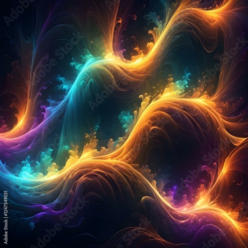 Abstract Luminous Layers Multilayered glowing