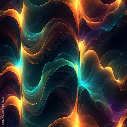 Abstract Luminous Layers Multilayered glowing