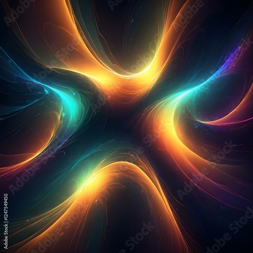 Abstract Luminous Layers Multilayered glowing