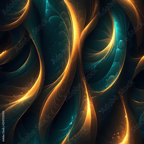 Abstract Luminous Layers Multilayered glowing
