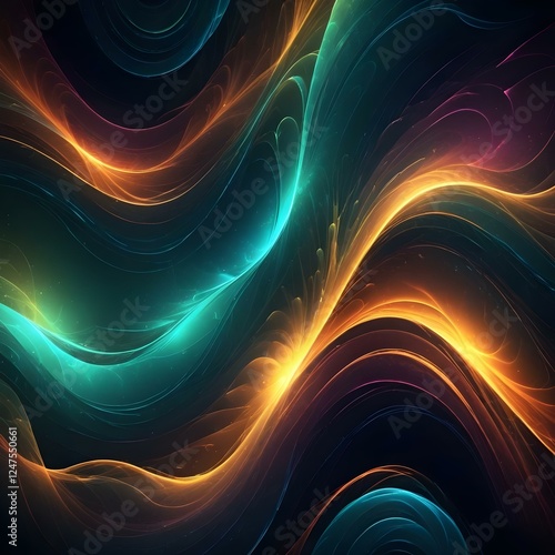 Abstract Luminous Layers Multilayered glowing