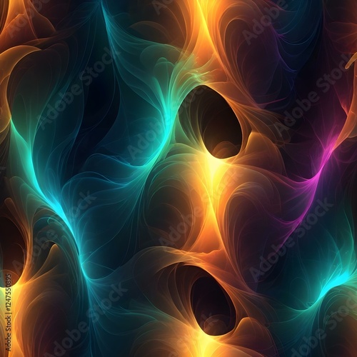 Abstract Luminous Layers Multilayered glowing