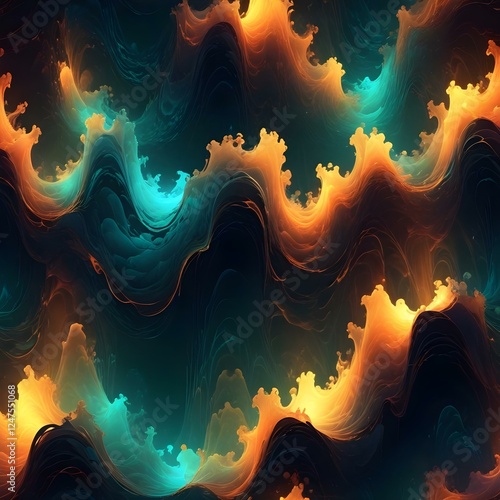 Abstract Luminous Layers Multilayered glowing