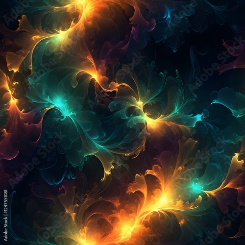 Abstract Luminous Layers Multilayered glowing