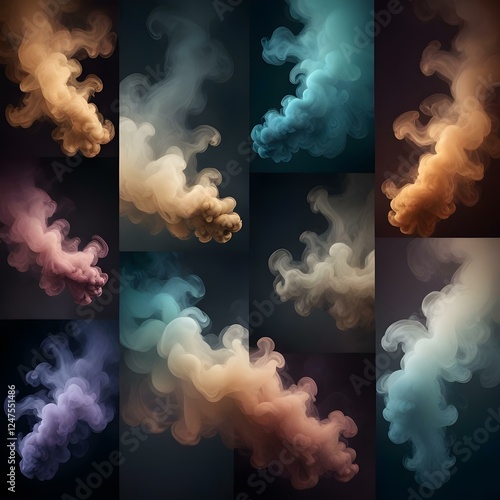 Gradient Smoke Effects Translucent smoky textures
