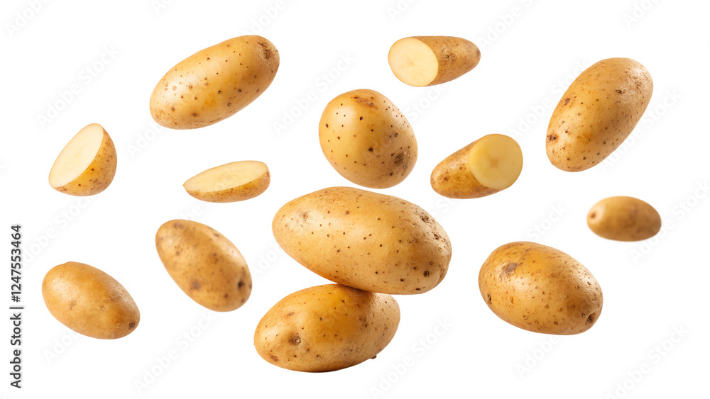 Small potatoes on white background Small potatoes on white background