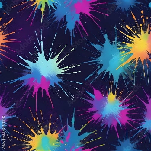 Wallpaper Mural Modern Iridescent Splatter Paint splatter effects Torontodigital.ca