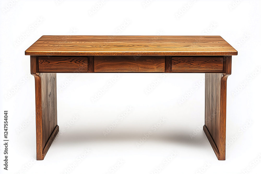 Wooden desk isolated on white background. Wooden desk isolated on white background.