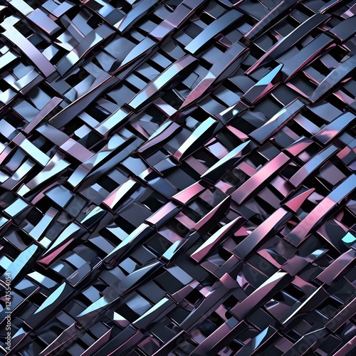 Wallpaper Mural Glossy Futuristic Webbing Geometric interlaced pattern Torontodigital.ca