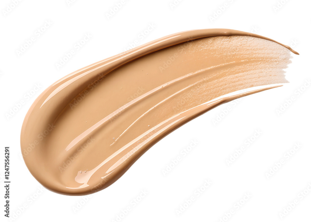 Creamy foundation swatch on a smooth surface Creamy foundation swatch on a smooth surface