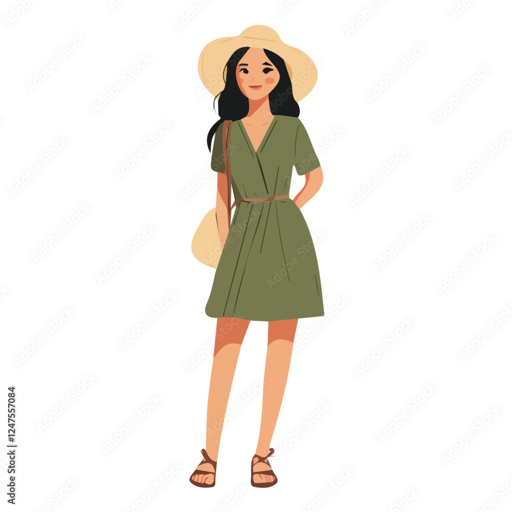 Kazakh Women's Summer Attire | Cultural Fashion Vector Illustration & Design
Kazakh Women's Summer Attire | Cultural Fashion Vector Illustration & Design