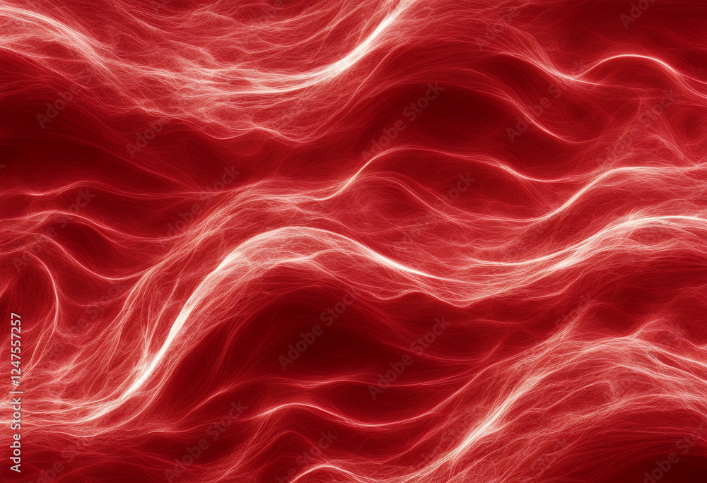 Obraz premium fractal art red abstract creative background waves light wave neon shiny illustration abstraction move bow smoke wallpaper business card flames banner black fashion modern shadow profundity eddy