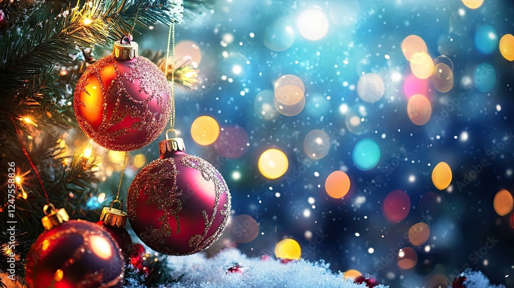 Festive Christmas Ornaments and Sparkling Lights for a Magical Holiday Season Festive Christmas Ornaments and Sparkling Lights for a Magical Holiday Season