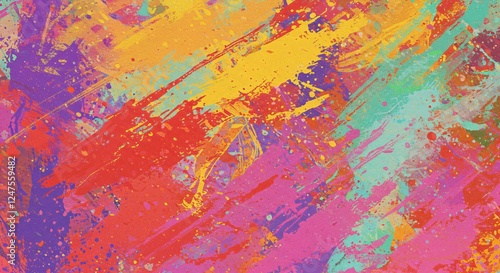 Abstract art with bold strokes and splatter effects for creative projects