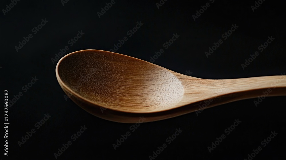 A close-up shot of a beautifully crafted spoon emphasizing its contours A close-up shot of a beautifully crafted spoon emphasizing its contours