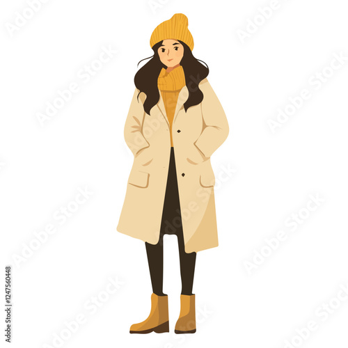 girl in a fur coat