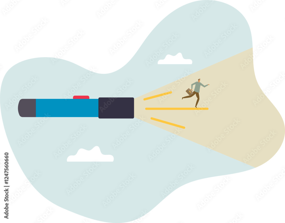 Fototapeta premium Business direction guidance, career path or solution to reach goal, mentorship, help and manager support, find the way.business concept.flat character.