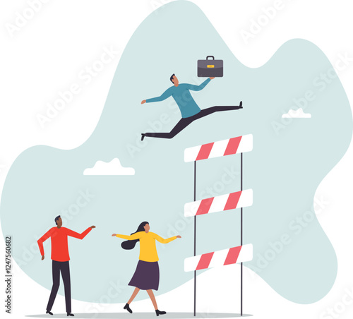 Skill level or experience to overcome challenge and succeed, personal development or improvement, professional or expert level.business concept.flat character.