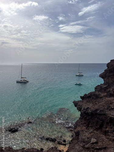 sailboats at morro jable, fuerteventura