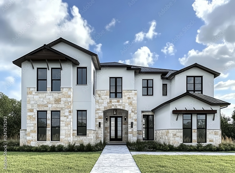 Fototapeta premium house on the hill