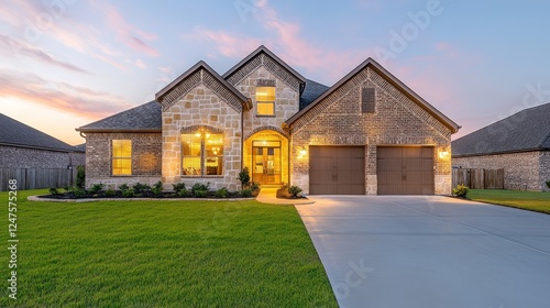 A generous ranch house designed by the Western Architectural Design Firm, featuring a perfect mix of comfort and style enhanced by subtle Western features.
