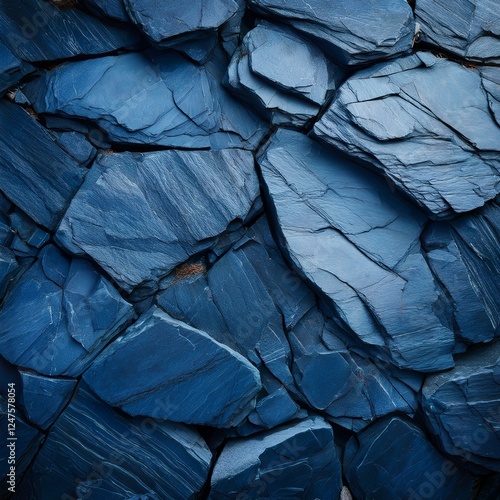 Dark blue slate rock texture  photo