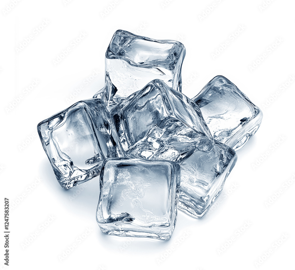 Ice cubes isolated on white background Ice cubes isolated on white background
