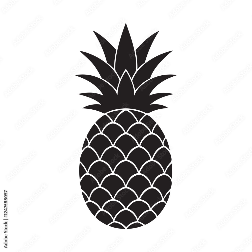 Obraz premium Pineapple Silhouette Vector