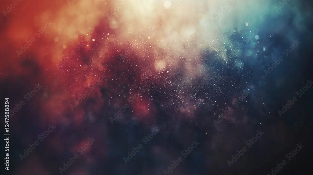 Fototapeta premium A vibrant abstract background with a blend of colors and soft bokeh effects.