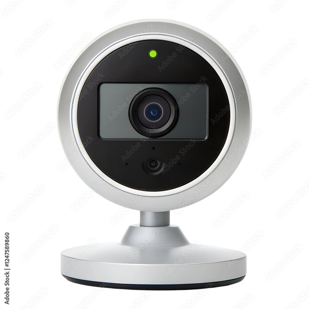 Home security with wireless connected cameras modern living space tech review, isolated on white or transparent background Home security with wireless connected cameras modern living space tech review, isolated on white or transparent background