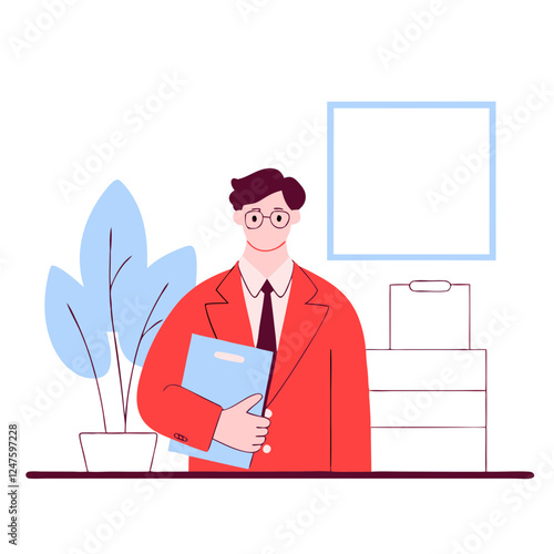 cartoon doctor with clipboard