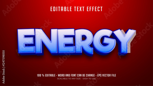 energy editable text effect