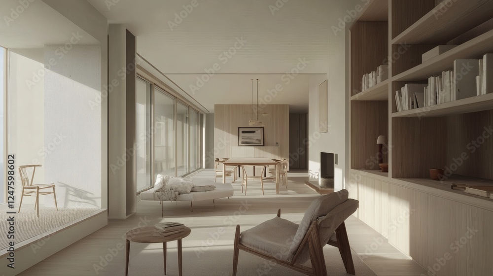 Minimalist Modern Apartment Interior Design with Ocean View Minimalist Modern Apartment Interior Design with Ocean View