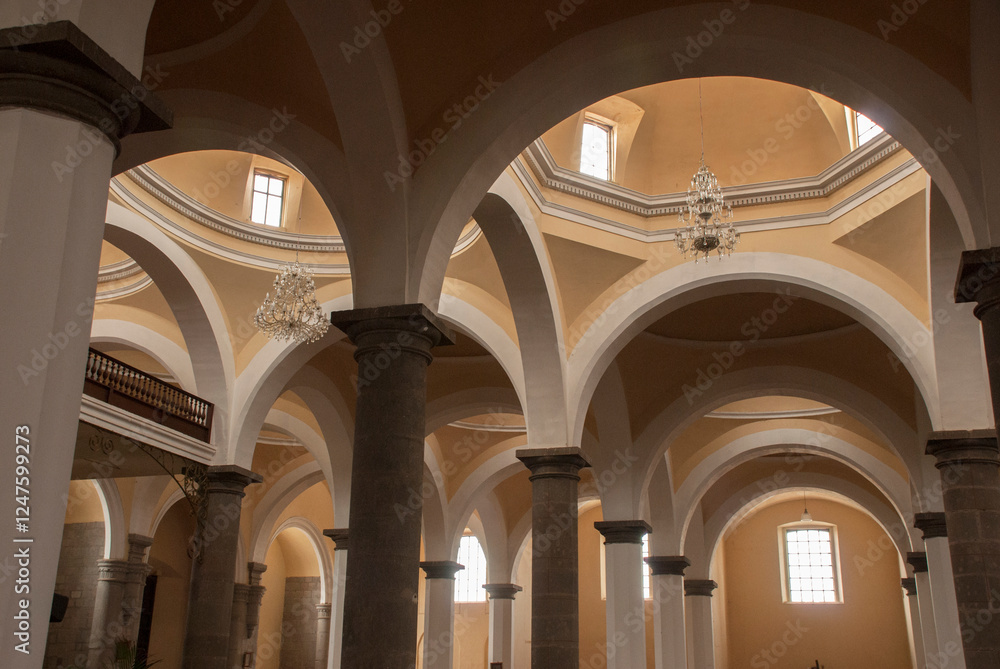 Fototapeta premium Ceiling of the royal chapel of naturales.