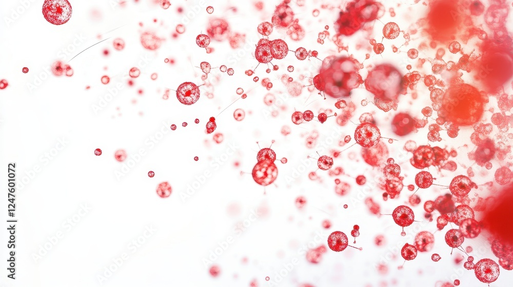 Virus particles, imaginative representation of global disease containment, on white background. Virus particles, imaginative representation of global disease containment, on white background.