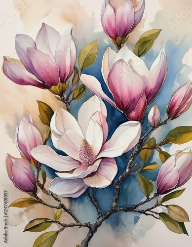 Magnolia, flowers