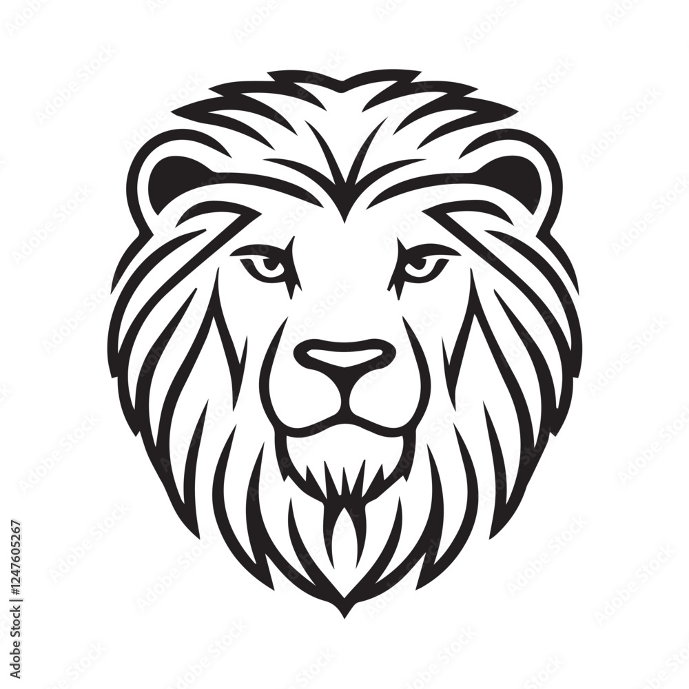 Obraz premium Lion illustration logo vector template design
