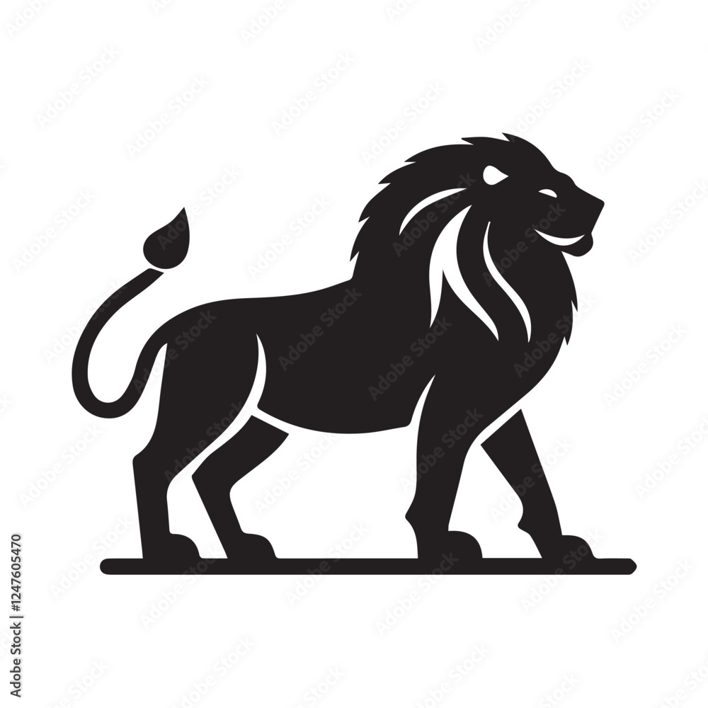 Obraz premium Lion illustration logo vector template design