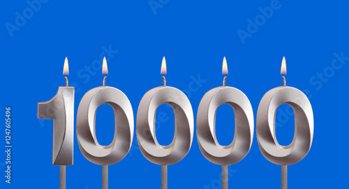 Fotografija Candles form the number 10000 - Number of followers.