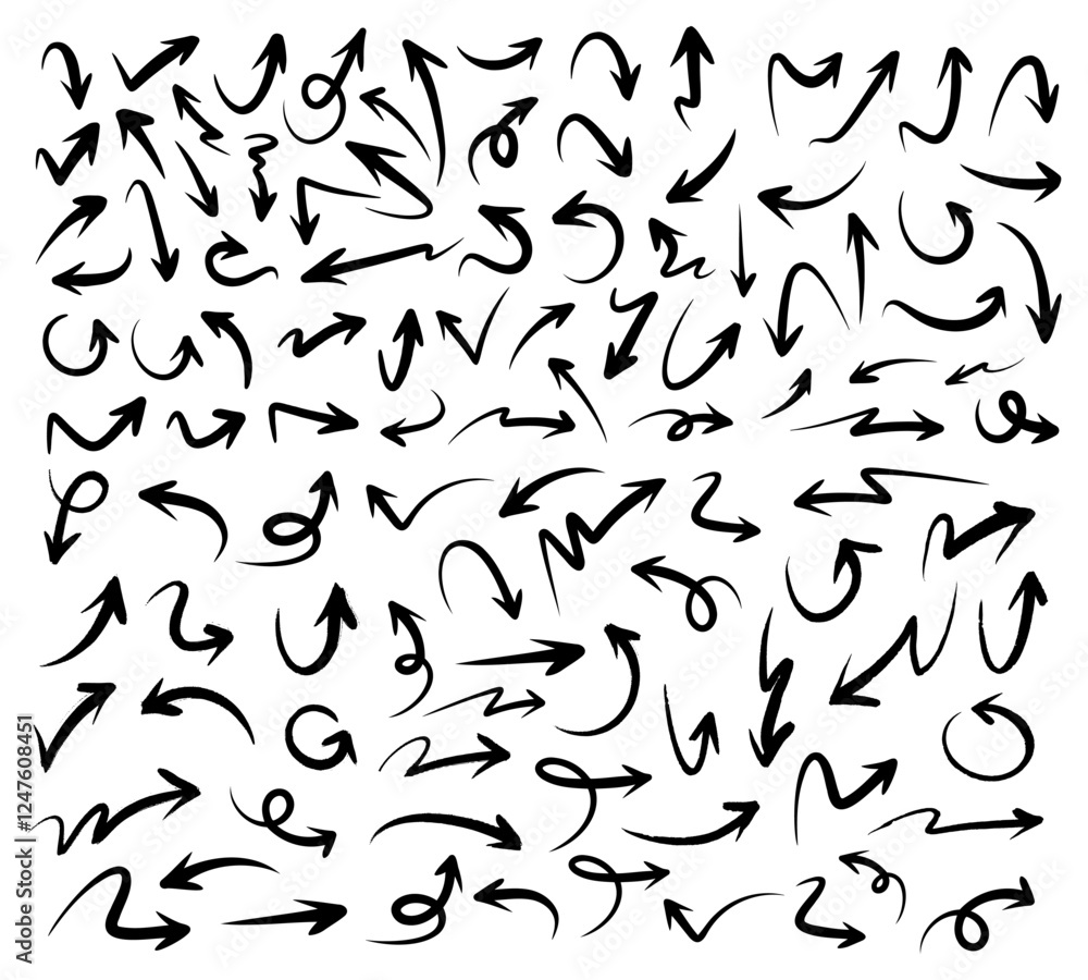 A collection of arrow images in various creative and modern shapes A collection of arrow images in various creative and modern shapes