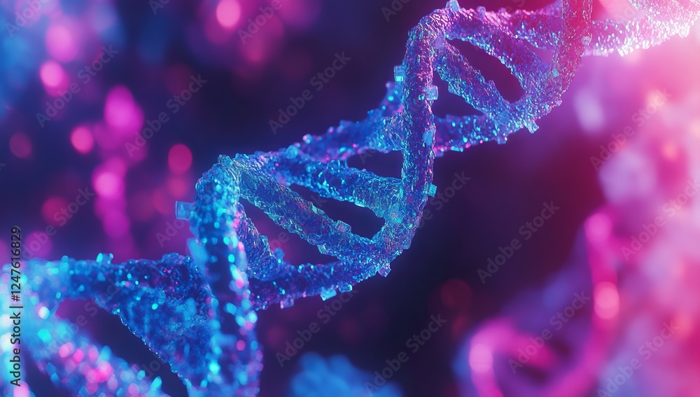 Glowing DNA helix, vibrant background, science, research (1) Glowing DNA helix, vibrant background, science, research (1)