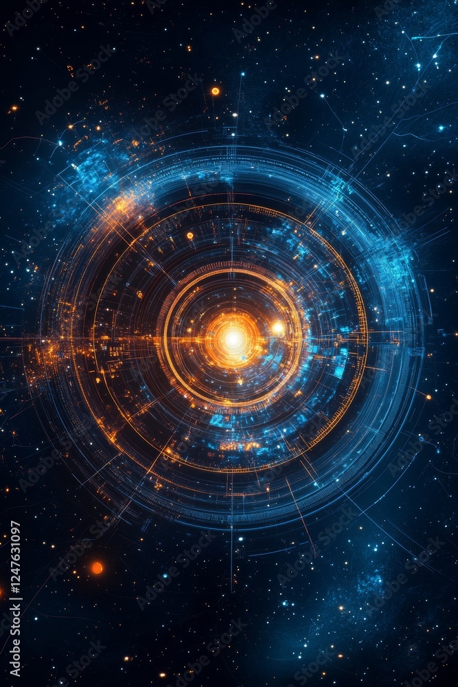 Cosmic portal energy swirling galaxy space background Cosmic portal energy swirling galaxy space background